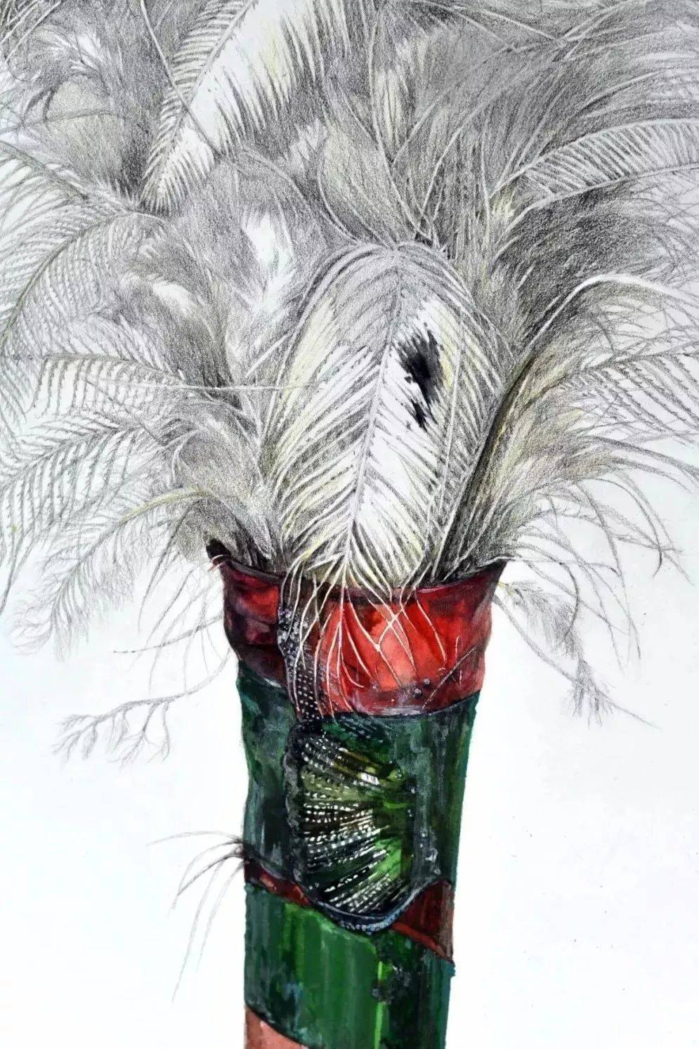 《鸡毛掸子》《笔袋子》《果实 ·蚕豆》《小手帕》《牵挂·油画棒》