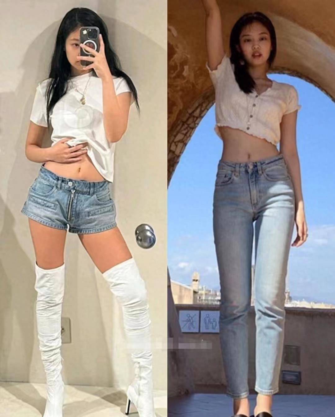 刘亦菲机场穿"露腰装",简约休闲又帅气,显瘦显腿长,回头率高_look