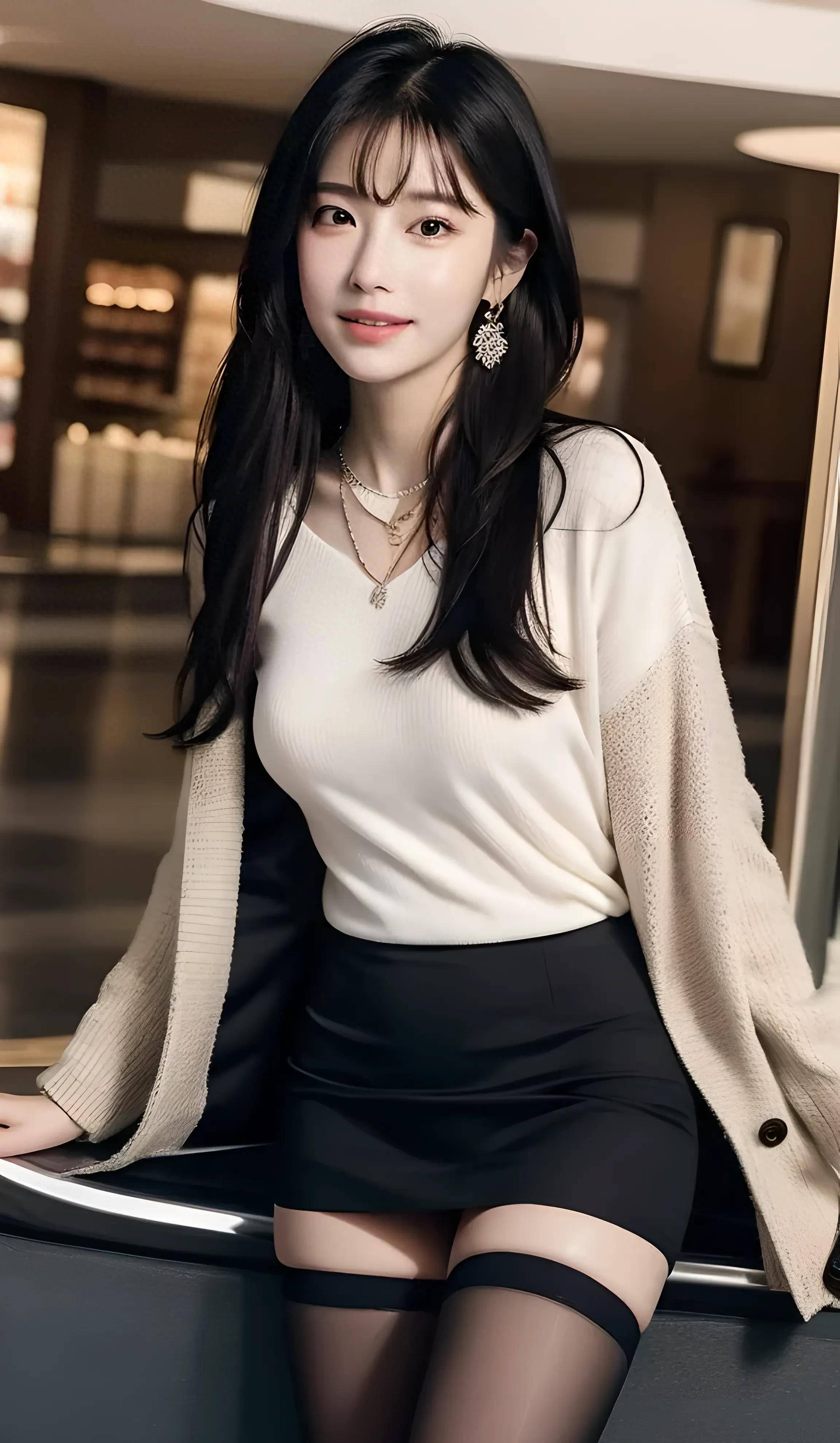 商场里ai画作里的各种美女,都是一道亮丽的风景_穿着_形象_气质