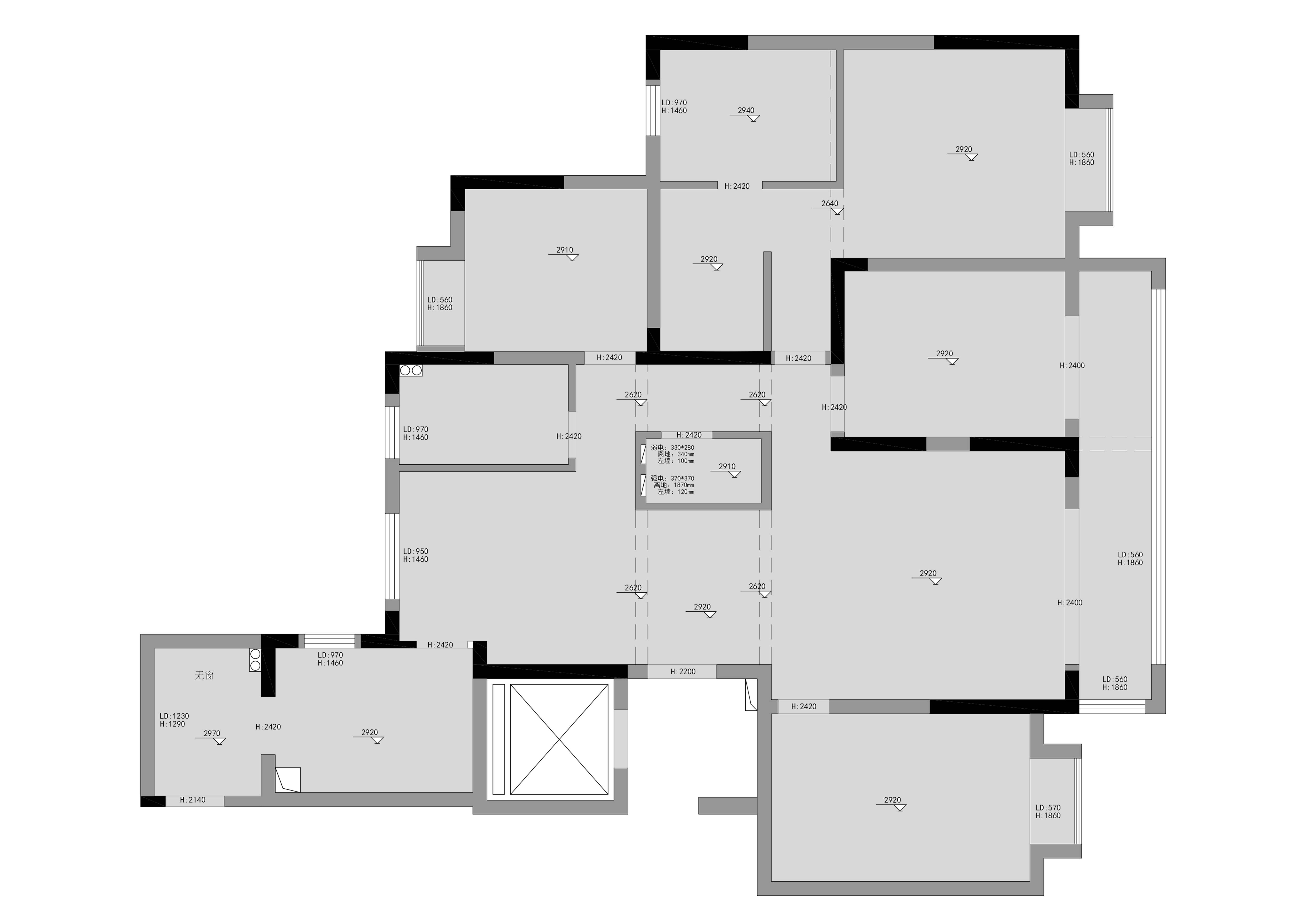 【实景】180㎡金茂湾大平层极简实景作品,经典配色_空间_设计_客厅