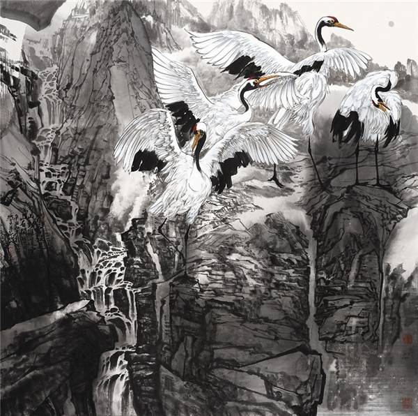 丛林交响——郑瑰玺大景花鸟画展在中国国家画院美术馆成功举办_作品