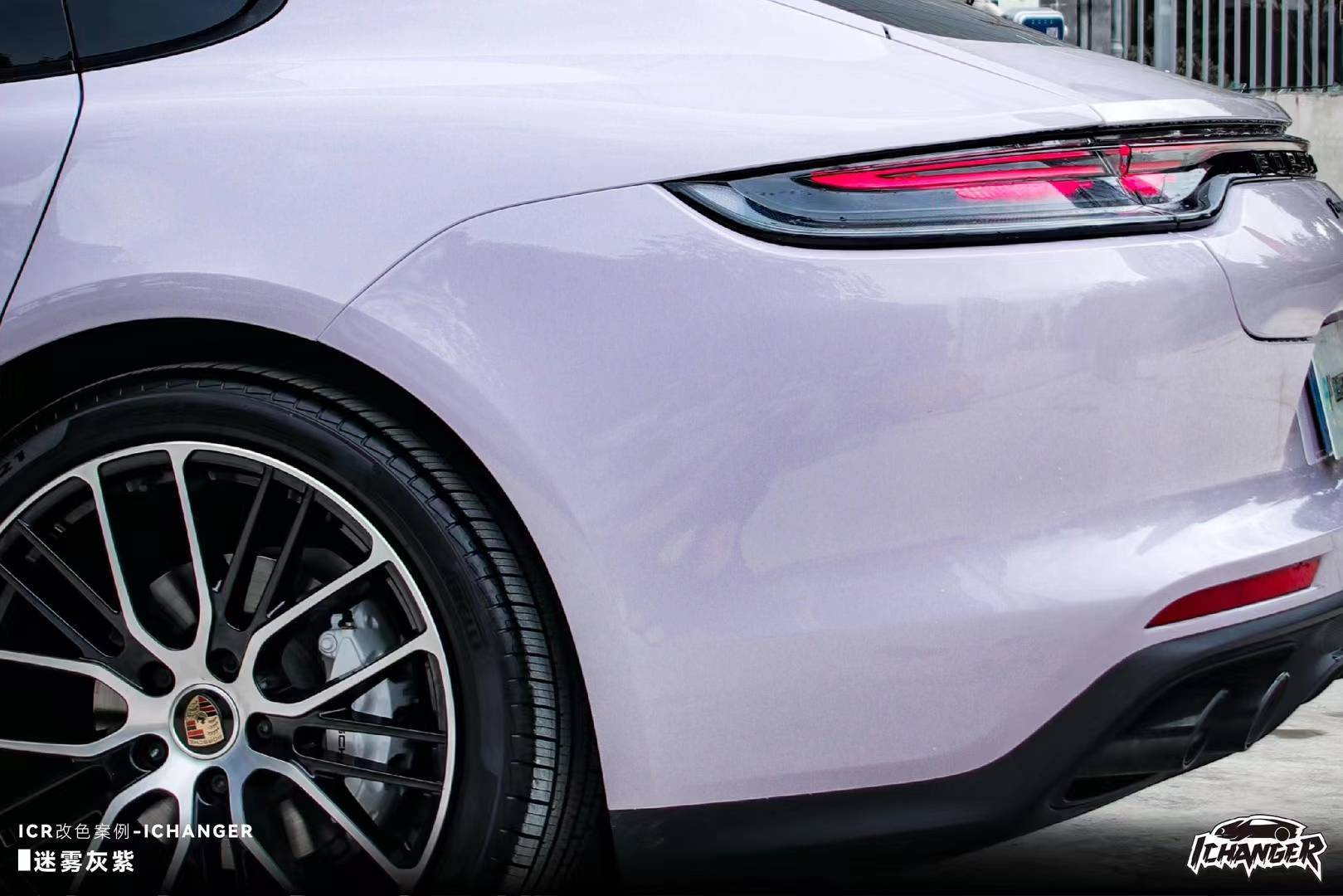 保时捷帕拉梅拉ichanger改色膜迷雾灰紫,低调精致般的优雅_搜狐汽车