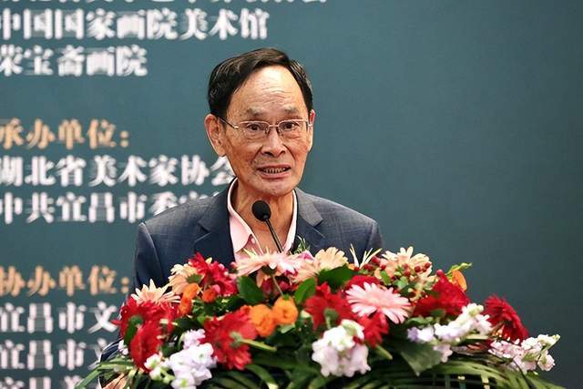 开幕式上,原文化部副部长,中国国家博物馆原馆长潘震宙,荣宝斋画院