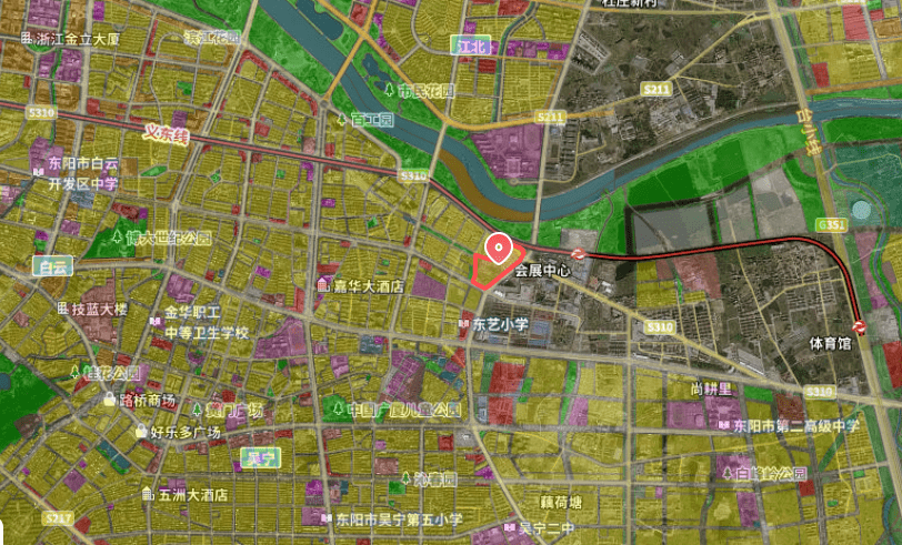 此次出让地块位于东阳市吴宁街道,汉宁路以北,学士南路以西,兴平路以
