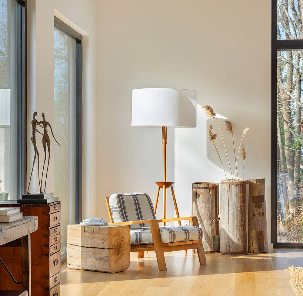 纽约北部侘寂wabi-sabi风格美学别墅_自然光_戏剧性_大量的