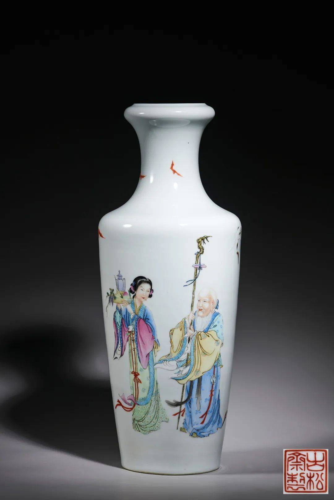 献寿图瓶h:35cm起拍价:rmb 100,000底款:古松斋制lot 1095民国 毕伯涛