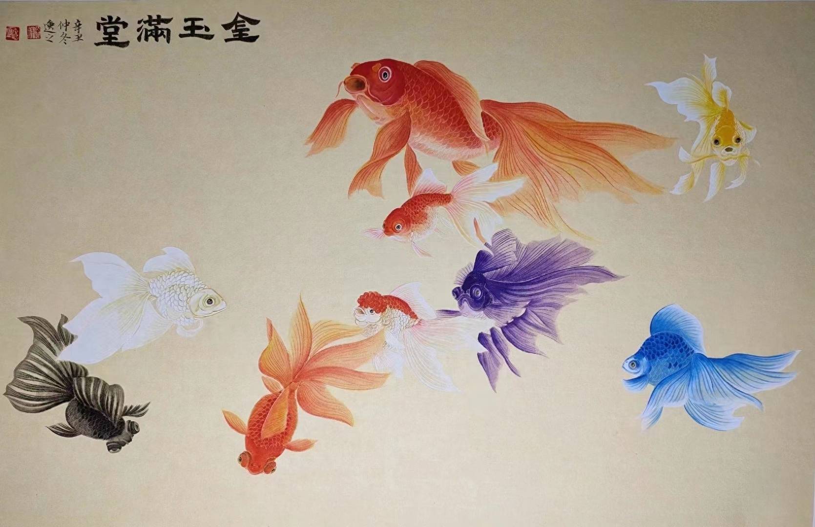 徐伯逸 写意花鸟画作品