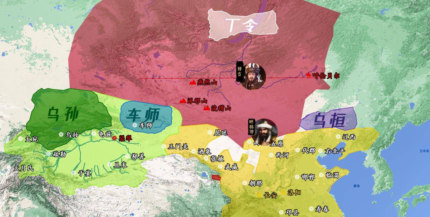 曾经强悍的北境匈奴正式分裂,单于庭以北为北匈奴