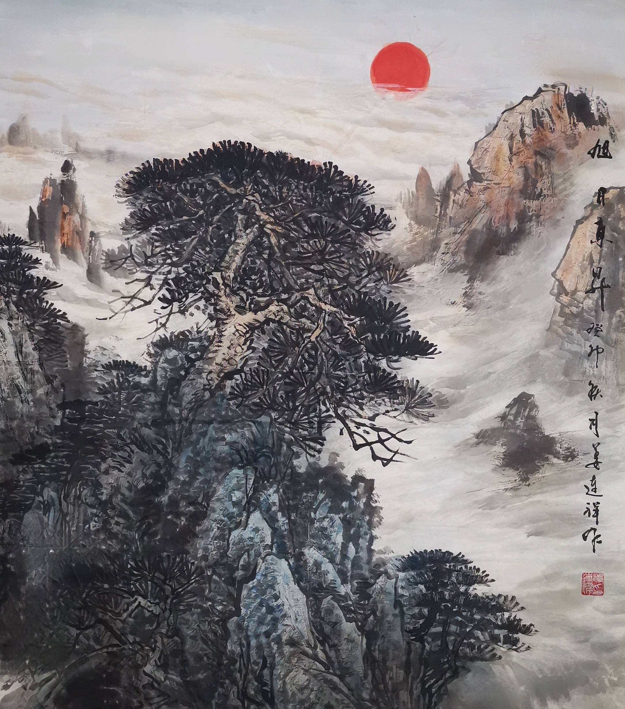 内蒙古美协姜连祥山水画赏析