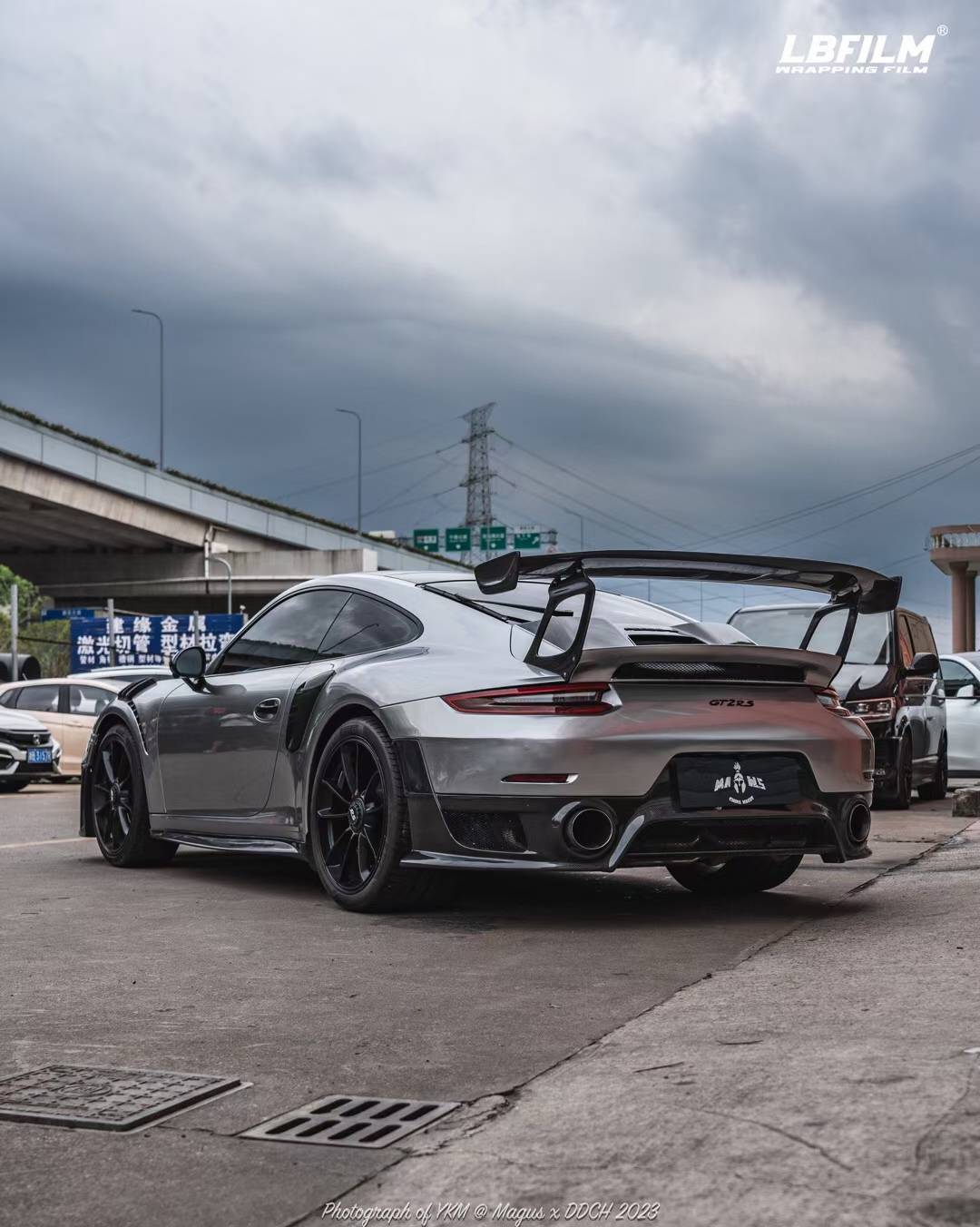 保时捷911-lb改色膜gt银,灵巧大气_搜狐汽车_搜狐网