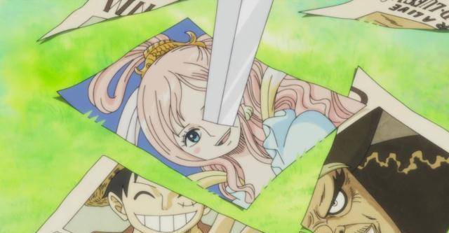 海贼王889集,依姆大人身边的照片,是否盯上了路飞?_公主_五老星_白星