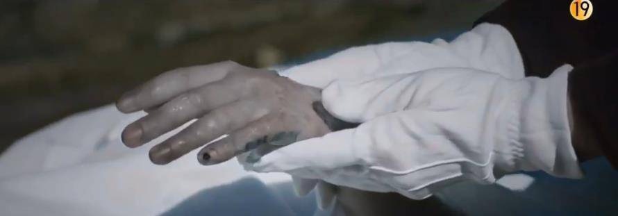 几天后,警方在海里找到了一具无头女尸,手指上还有一串特殊标记.