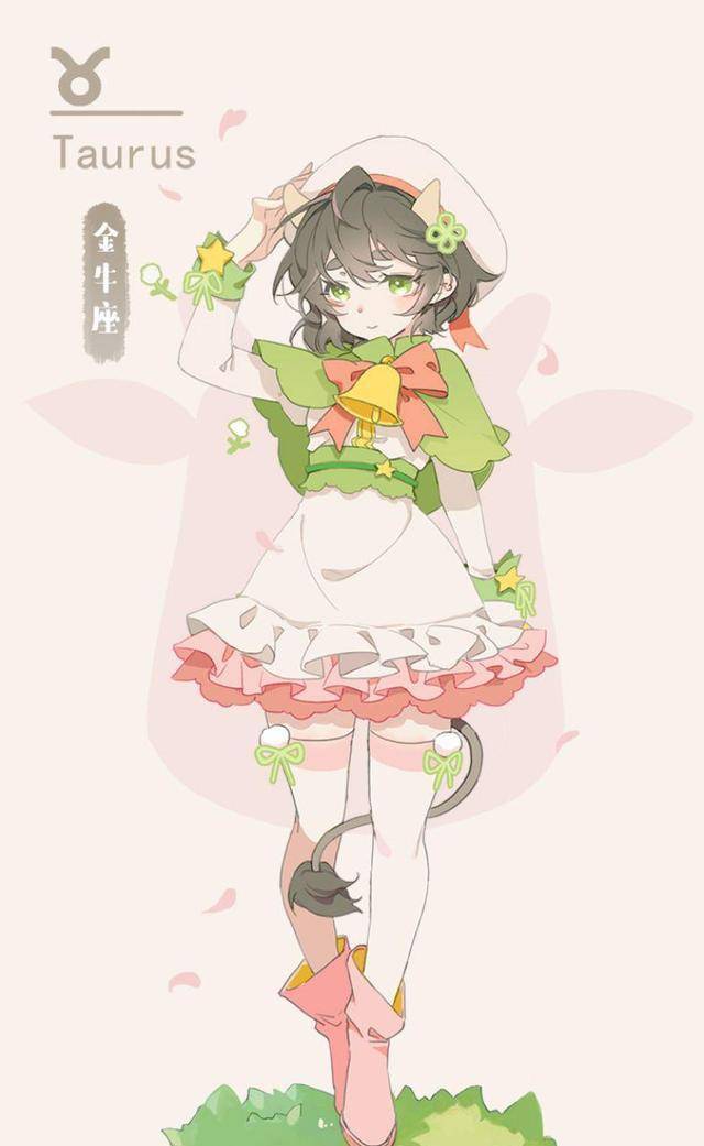 画师绘制12星座拟人化,金牛座是清新少女,射手座让人一见钟情_性格