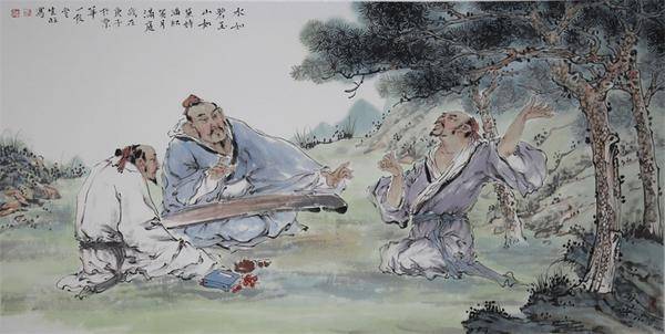 胡生旺笔下的高士人物画与古意山水完美融合_优秀奖_中国画_当代
