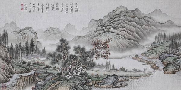 67工笔山水画的艺术传承者:周金山的艺术之旅_作品_传统_绘画