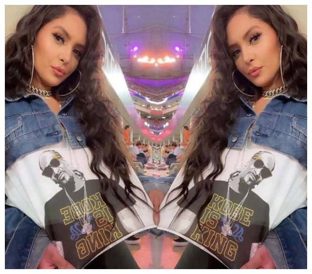 39岁瓦妮莎晒和科比合影,永远的情人,戴嘻哈项链到球场越来越_男子