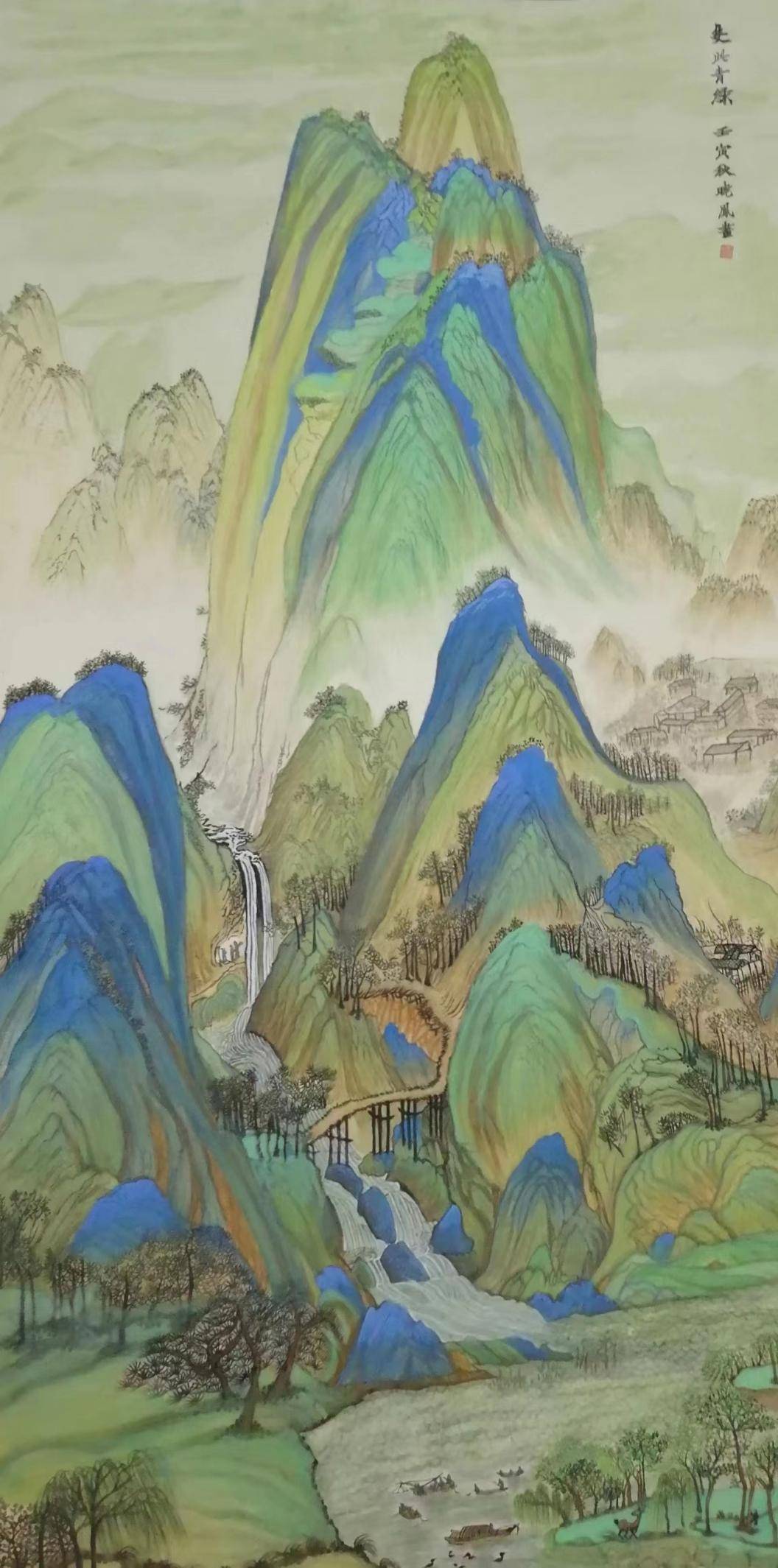 画家赵晓凤荣获"北京书画展"金奖,潘震宙部长为其颁发荣誉证书_作品展