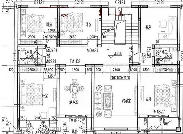 兩款帶車庫和閣樓的農村自建房,開間14米設計功能齊全_建築_臥室_屋頂