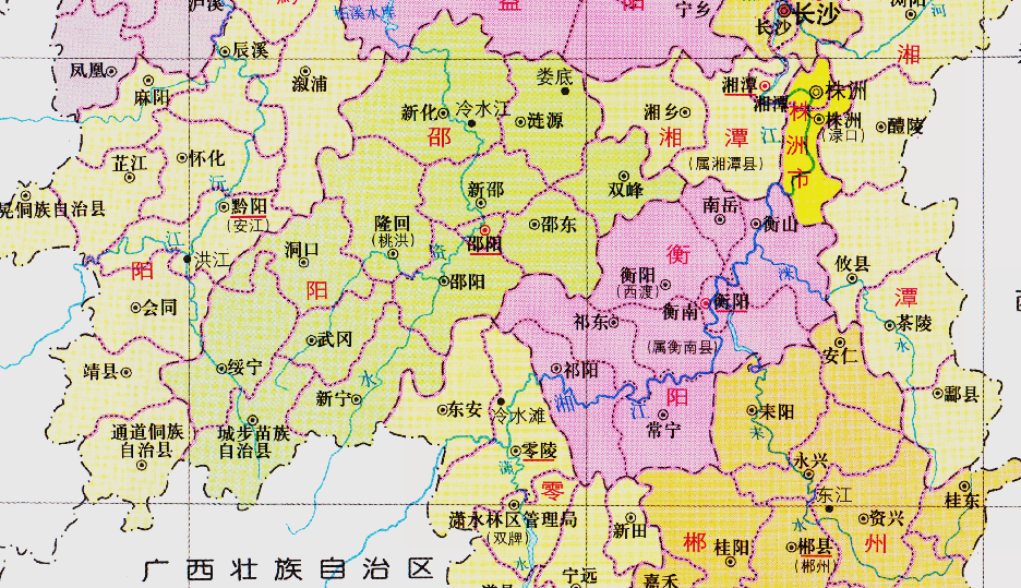 邵阳市行政区划图高清图片
