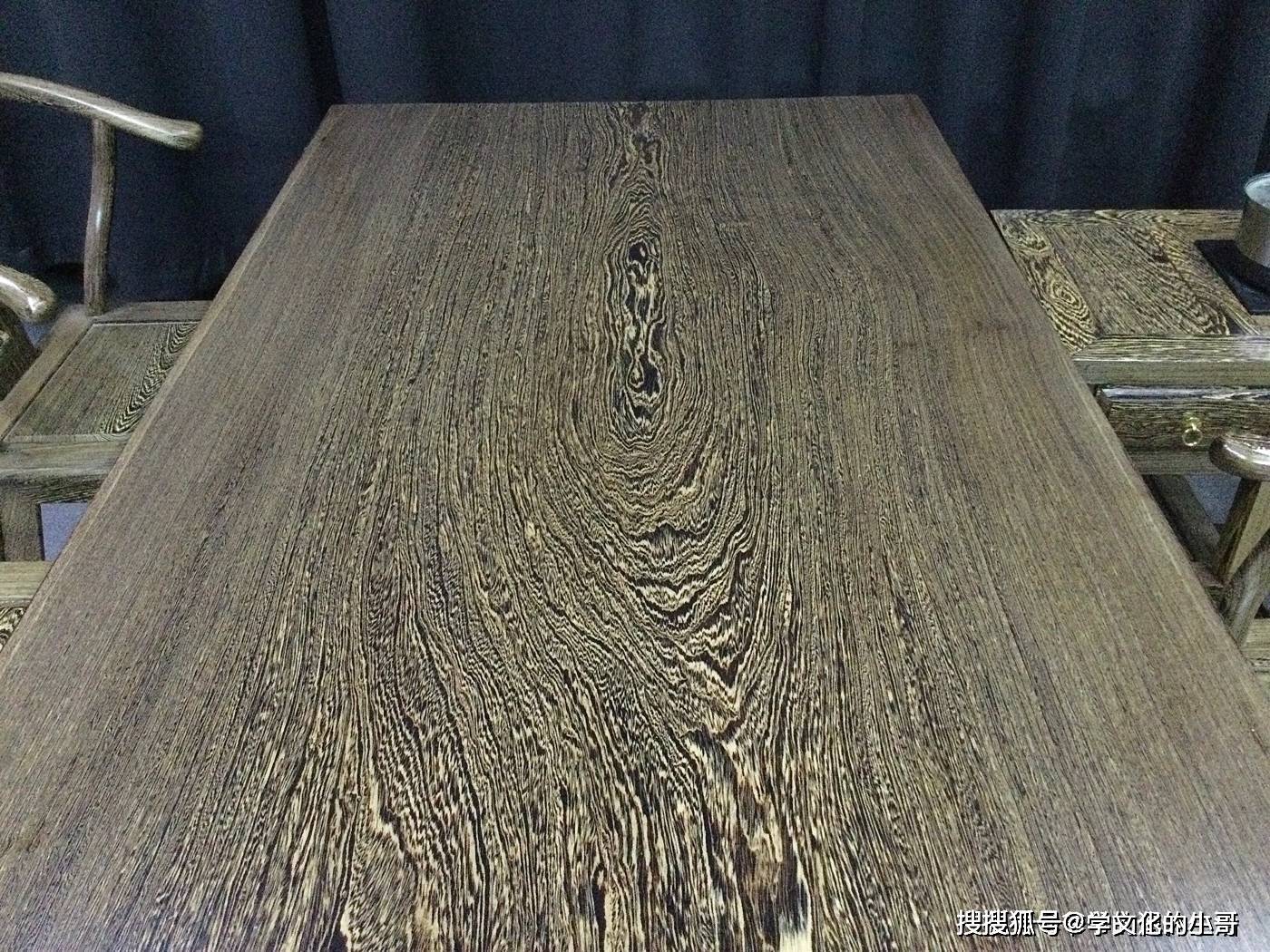 真正的红木大板茶桌:鸡翅木实木大板_缅甸_木材_木纹