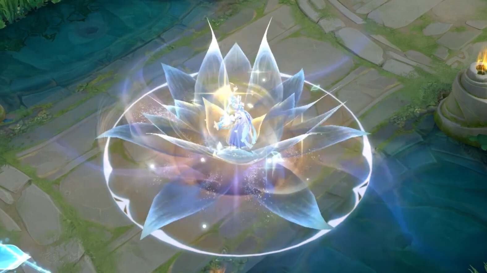 露娜霜雪神女皮肤巨好看,二技能特效好惊艳,寒霜冰雪元素_效果_冰霜