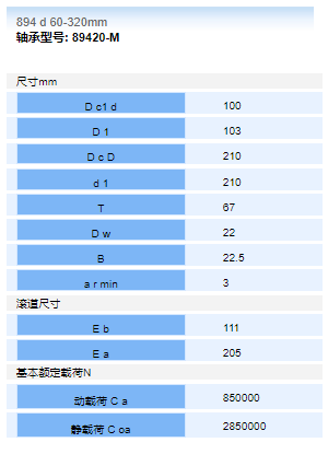 德國軸承89420-m-德國進口seor軸承-德國邁克弗軸承