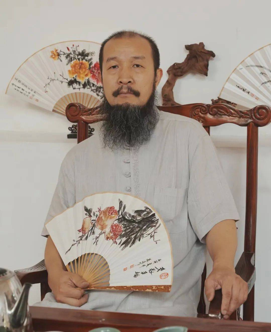 吴启航先生书画作品《爱莲说》传古通今被翰林院美术馆收藏-吴启祯书法视频欣赏