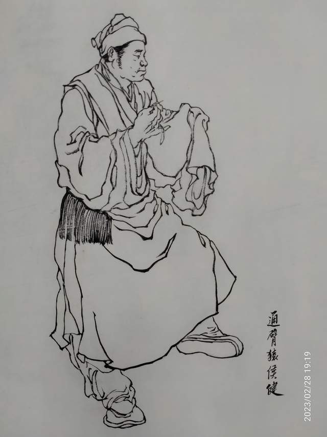 著名画家张敏——2024龙年元旦鉴藏推荐水浒白描人物作品鉴赏