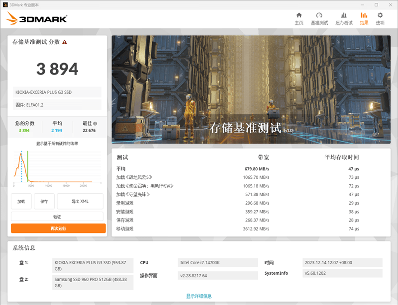 399元做到随机性能天花板！铠侠EXCERIA PLUS极至光速G3 1TB SSD评测(图15)