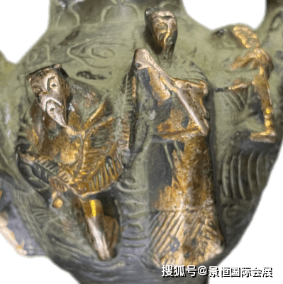 被誉为壶中至宝：“宣德年制”款铜鎏金八仙人物执壶_壶口_造型_纹饰