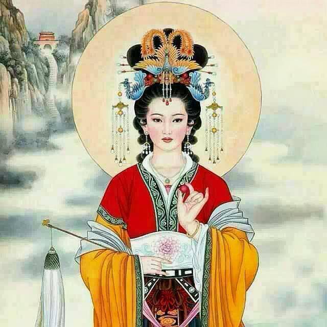 道教中穿红衣的女神仙图片