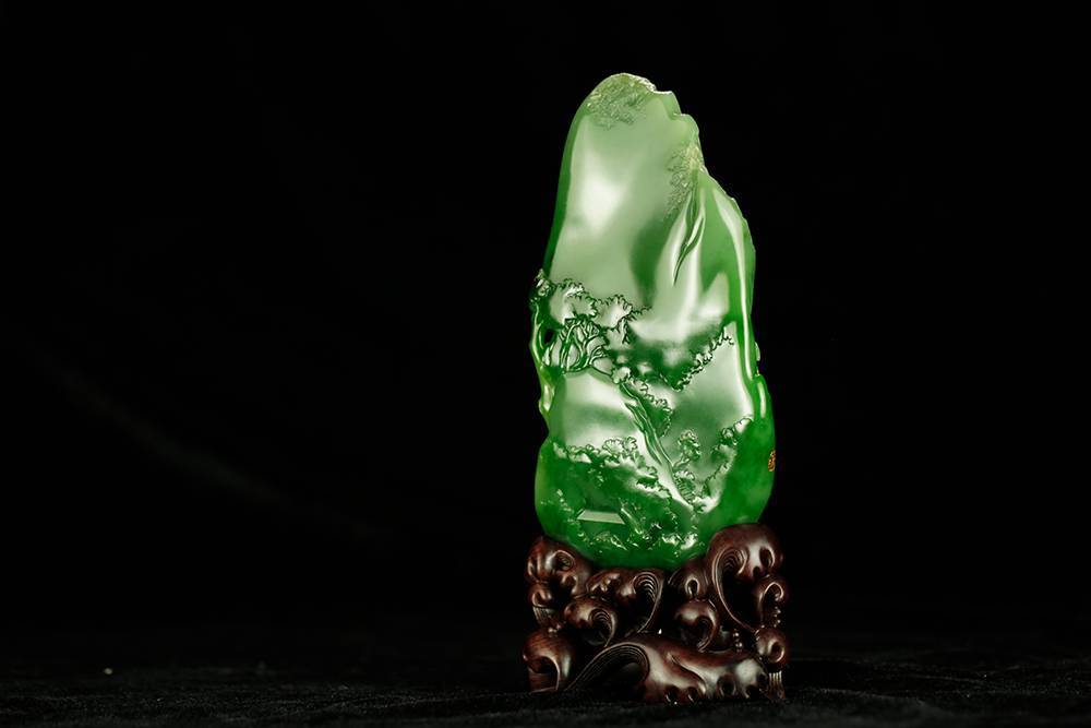 藏玉直播×中国玉雕大师顾铭精品拍落槌_作品_mm_规格