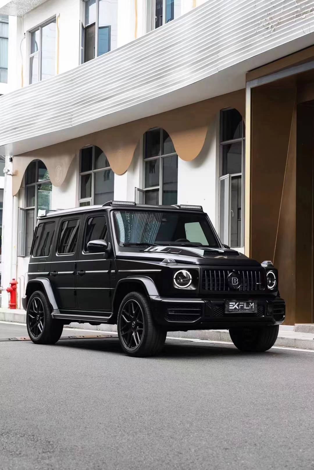 奔驰大g-ek改色膜消光暗影黑,高级感满满_搜狐汽车_搜狐网