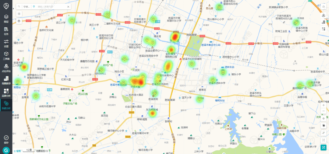 geoq data 縣域咖啡poi數據與義烏連鎖咖啡店分佈的場所比例較為相似