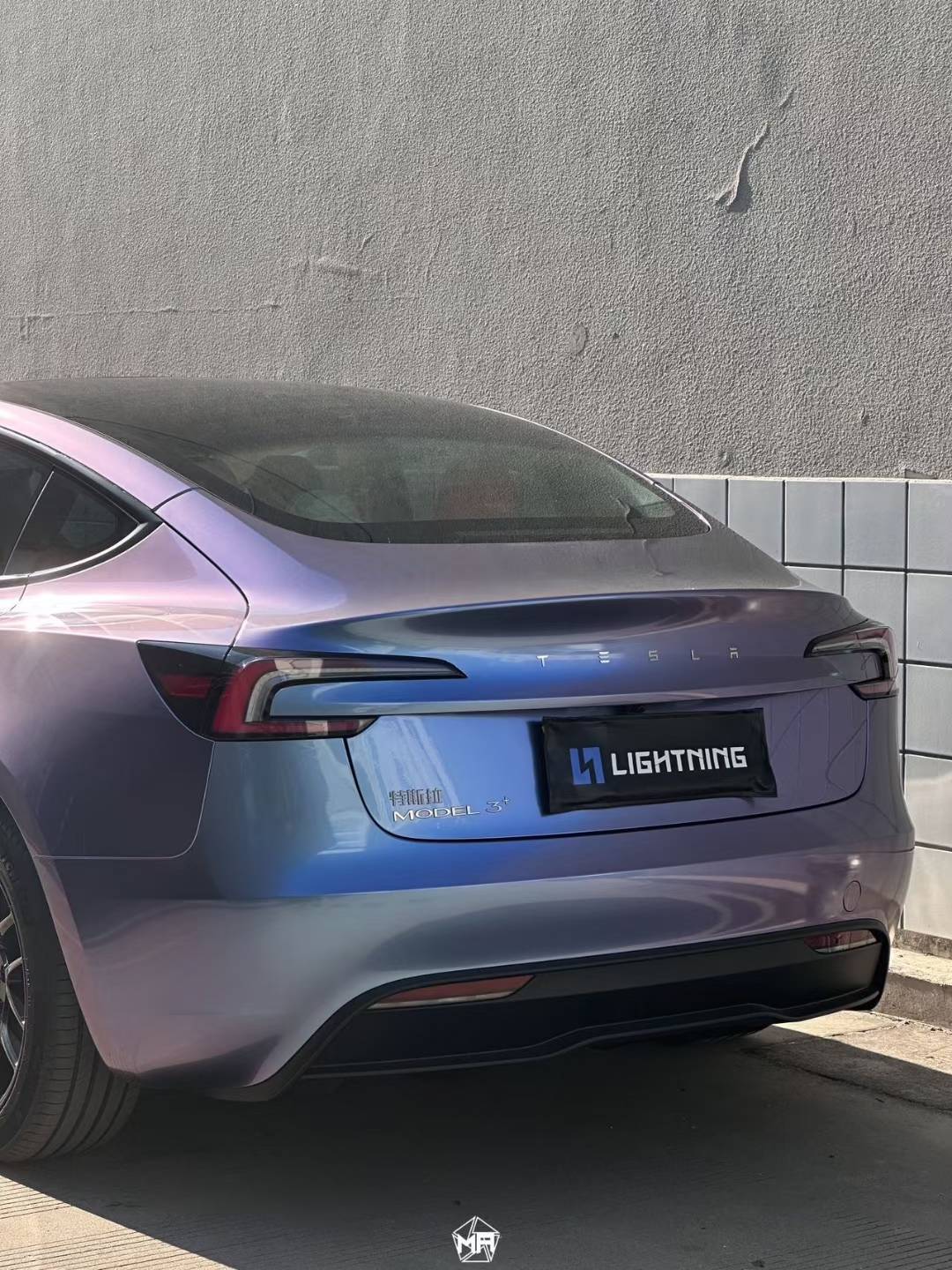 特斯拉model3矩阵改色膜金属灰紫,缤纷浪漫,变幻无穷_搜狐汽车_搜狐网