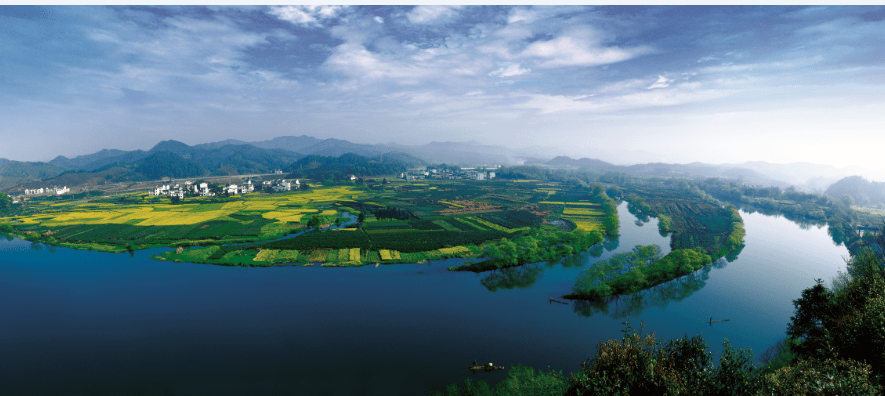 拟到黄州说风景,小茅篷底浪花声"婺源的乡村依水而兴.