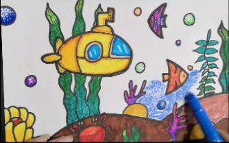 美术潜入海里开启海底探险附绘画教程