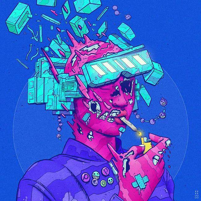 赛博朋克,充满未来感的反乌托邦画风