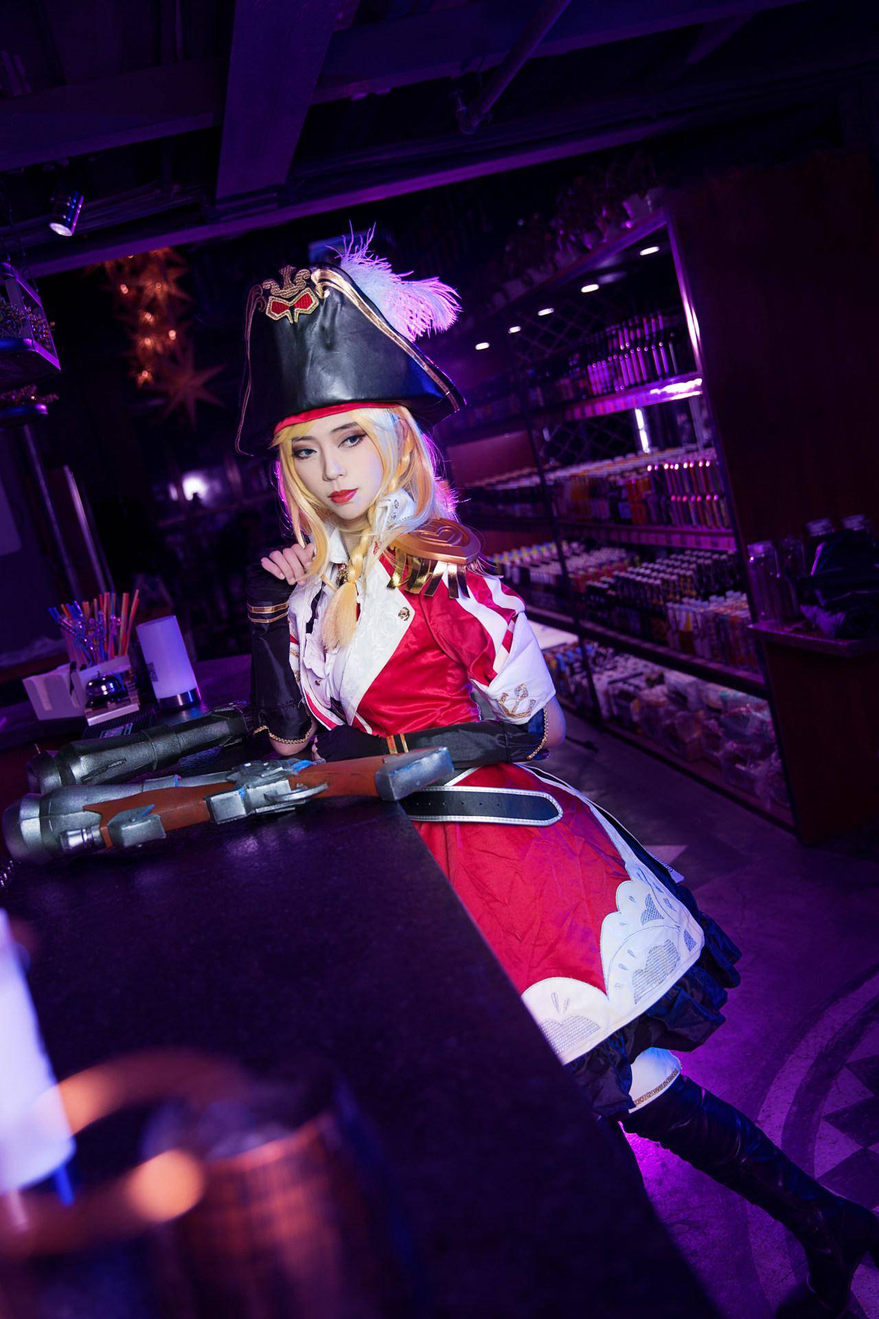 王者荣耀虞姬加勒比小姐cosplay