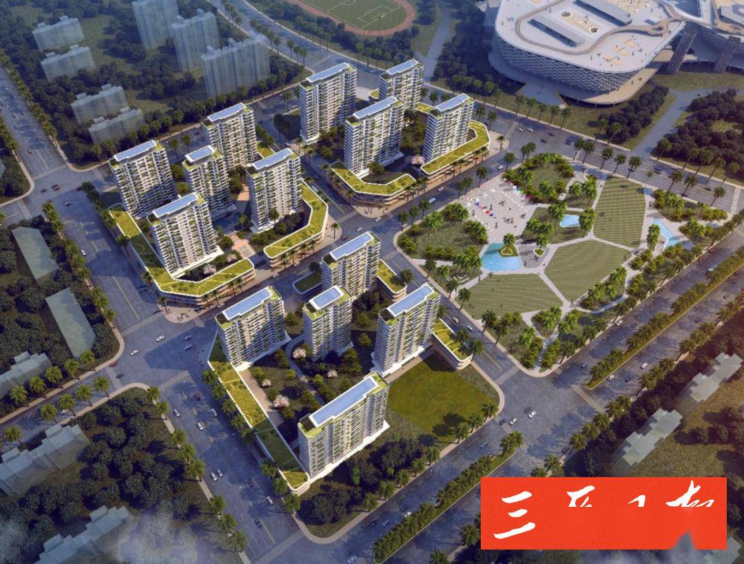 今天三亚亚沙村首栋大楼正式封顶