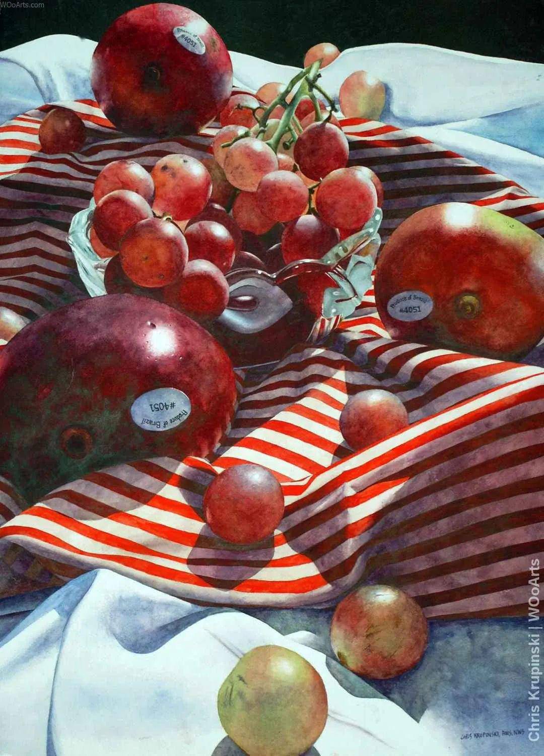 吹爆ins上这8位超火的艺术家他们把水果画到了极致质感满分看完垂涎