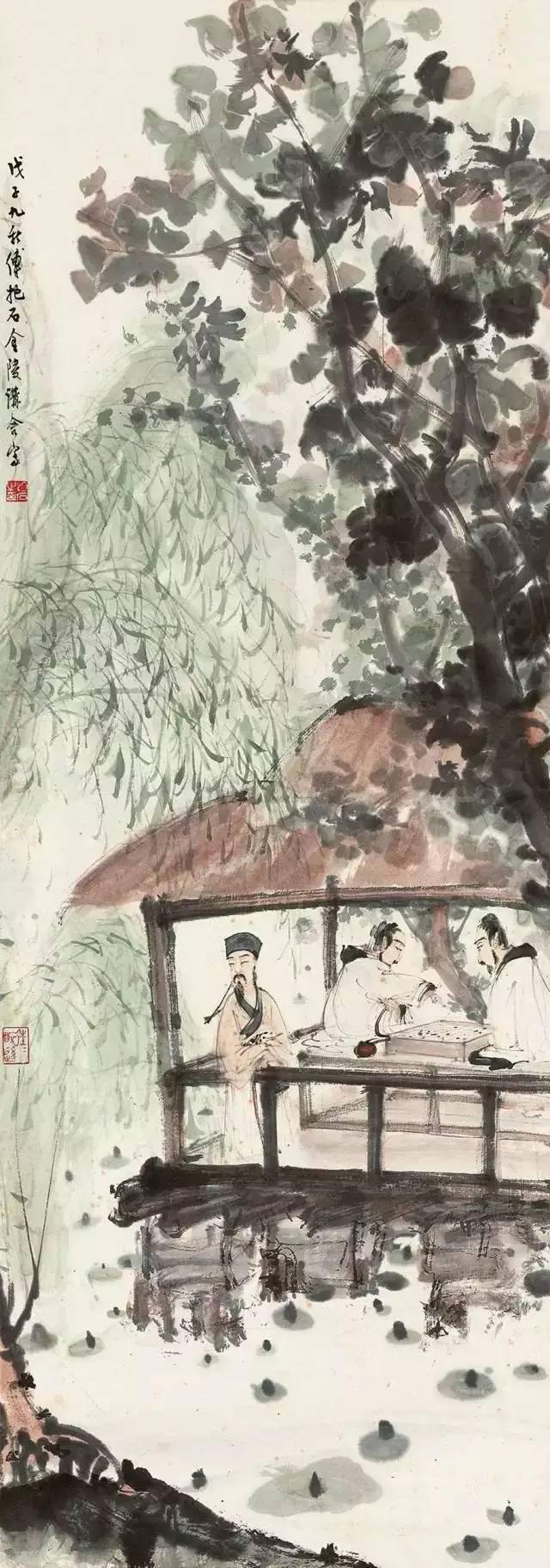 他"无酒不作画",独创"抱石皴"成国画技法经典_傅抱石