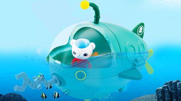 海底小纵队益智玩具灯笼鱼艇海底小纵队舰艇玩具开封开箱视频