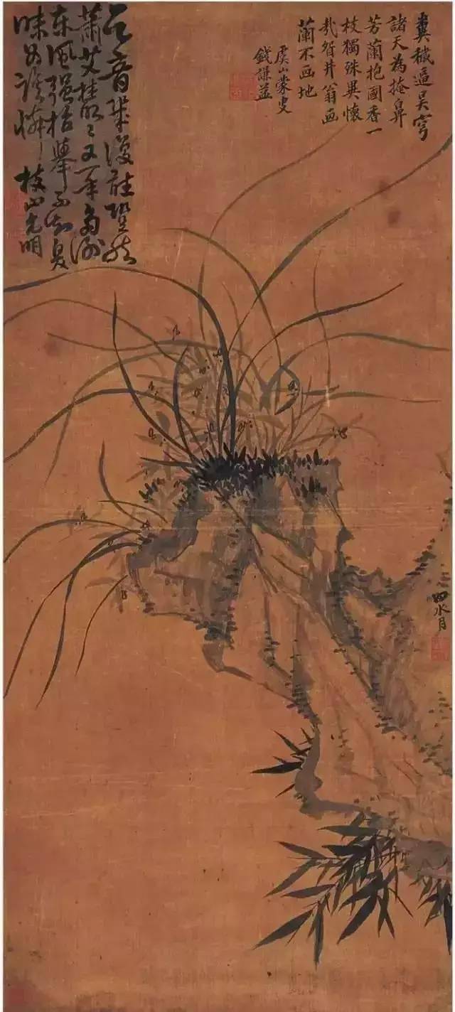 100幅历代名家兰花图,值得一看再看_徐渭