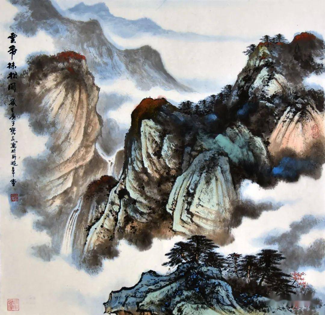 梁宝民的山水画烟波浩渺,山清水秀,危峦平坡,画意玄远清逸.