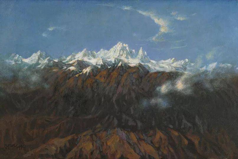 《雪山圣地》100×100cm 2006《高原的阳光》90×60cm 20112浮世绘心