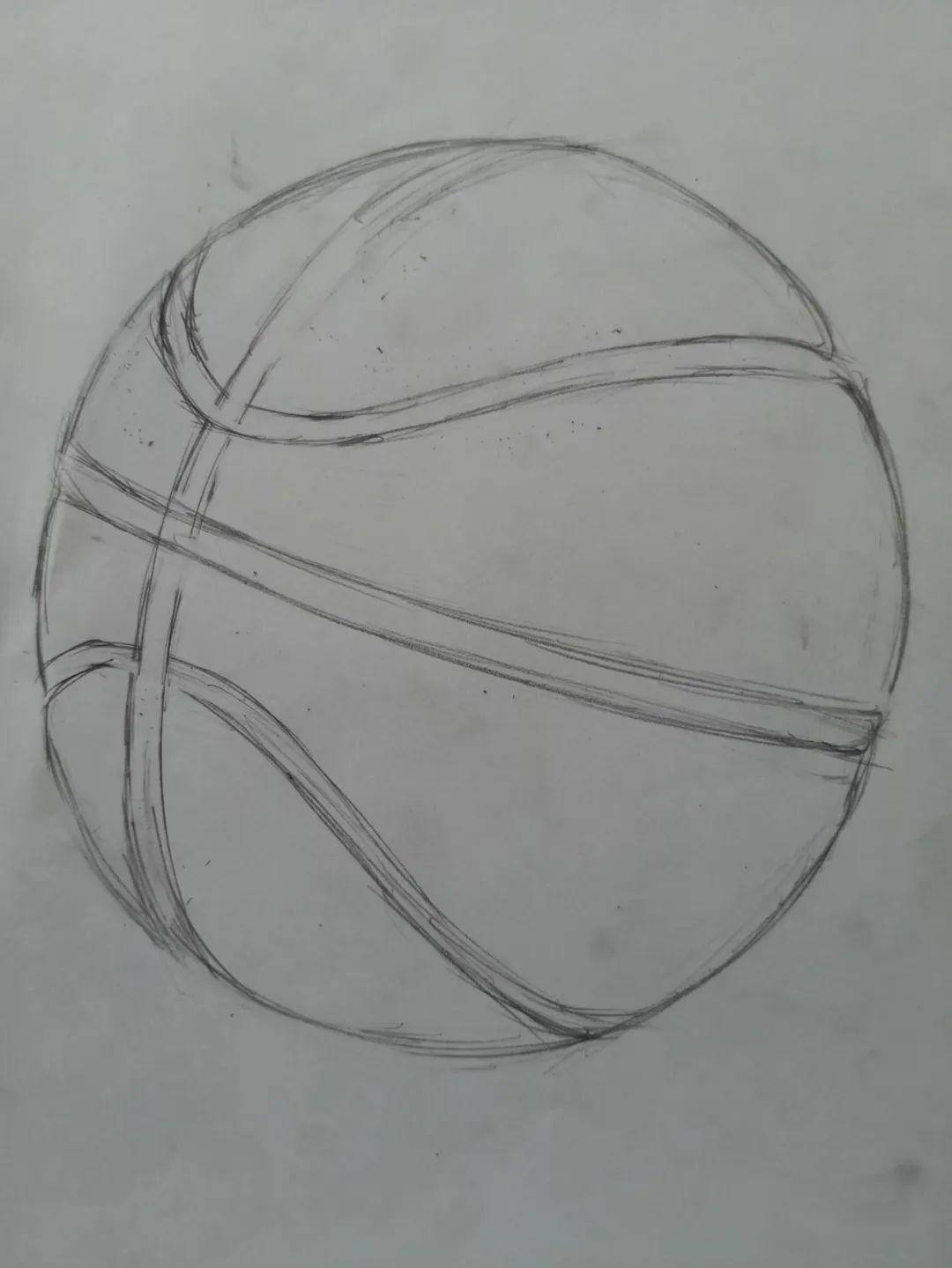 素描静物篮球图片