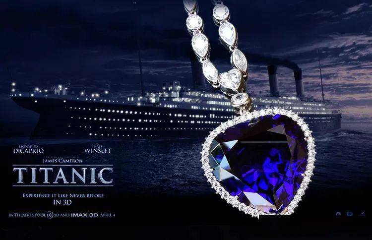 杨幂再戴海洋之心,这个版本是坦桑,蓝钻还是蓝宝?