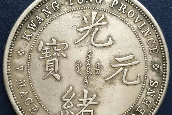 中国清朝後期龍銀 光緖元寶湖南省造庫平七錢二分