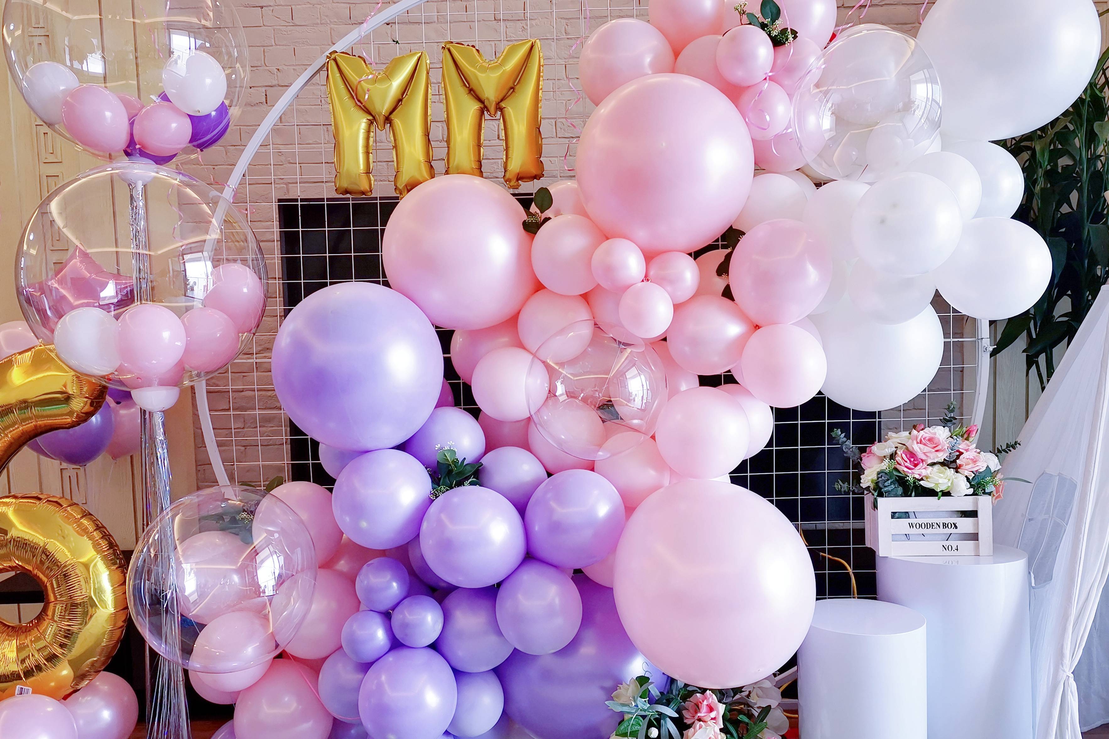 六岁女孩生日气球装饰布置儿童派对策划青橙派对